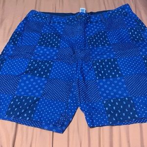 Chaps 34 mens blue pattern shorts